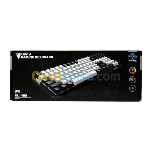 JEDEL KL-160 - CLAVIER GAMING MÉCANIQUE FILAIRE - BLUE SWITCH - RGB LIGHTING - 90% - QWERTY 5