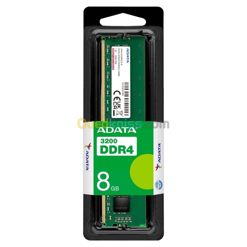 RAM ADATA 8GB DDR4 DESKTOP - UDIMM 3200MHZ - INTEL & AMD - CAS 1.2V - 288-PIN DIMM