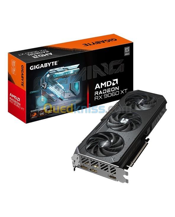 GIGABYTE RADEON RX 9060 XT GAMING OC 16G - CARTE GRAPHIQUE - 16 GO GDDR6 - PCIe 4.0 - HDMI + 2x DISPLAYPORT - OC - BLACK