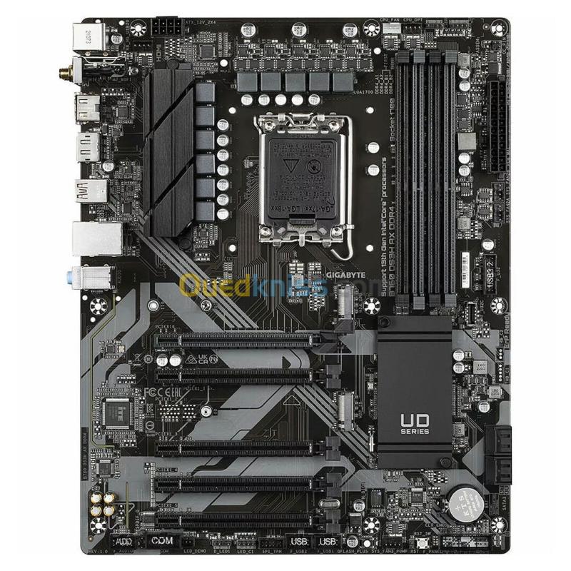 GIGABYTE B760 DS3H AX DDR4 - CARTE MÈRE ATX - SOCKET LGA 1700 - 4 x DDR4 - 1 x PCIe 4.0 X16 - 2 x M.2 PCIe 4.0 NVMe - WIFI 6E - BLUETOOTH 5.2 - USB 3.2 - BLACK 2