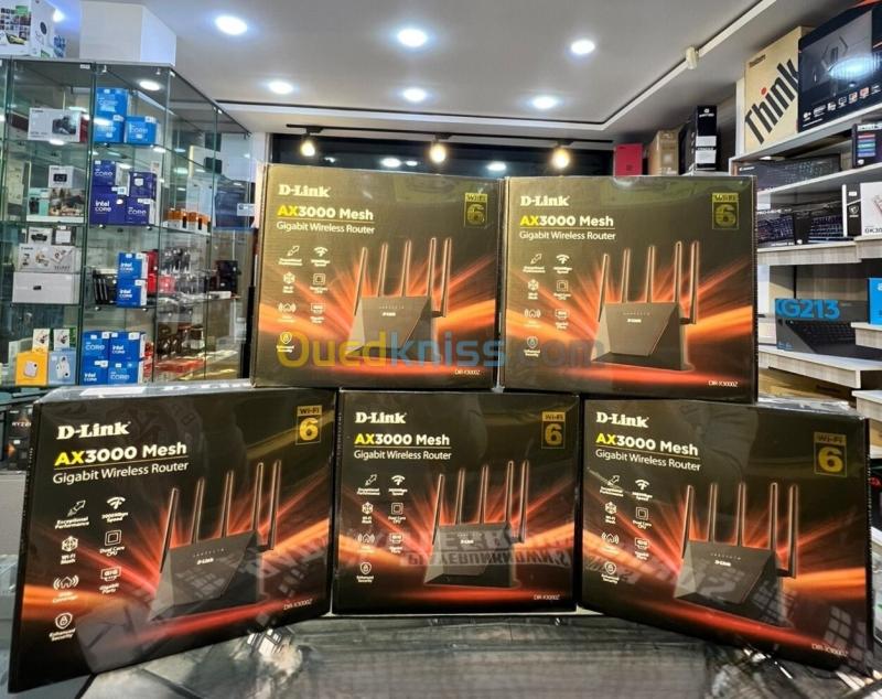 D-LINK ROUTEUR DIR-X3000Z - AX3000 WIFI-6 - DUAL CORE - 5 ANTENNES - 5 GHZ - MESH  GIGABIT- 160 MHZ 