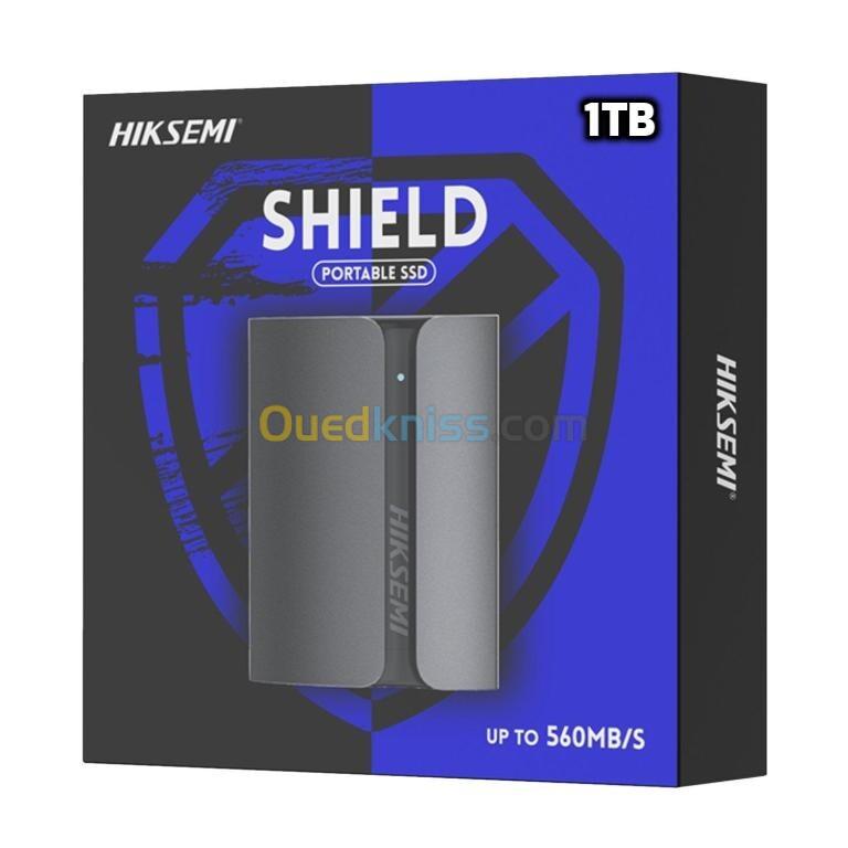 HIKSEMI SHIELD 1TB - SSD PORTABLE EXTERNE - USB 3.2 TO TYPE-C - 560 MB/S - LED- PLUG & PLAY -BLACK