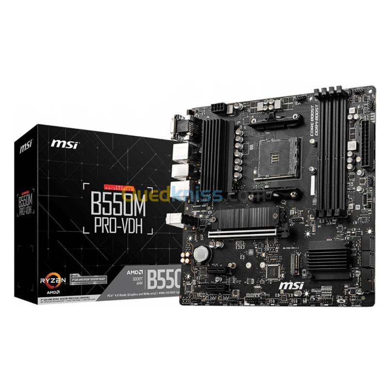 PC GAMER - RYZEN 5 5500 - MSI B550M PRO-VDH - 16GO DDR4 ( 8x2 ) - 1TO SSD NVME GEN 4 - RTX 4060TI 8GO - PSU 650W SI SERIES - TEMPEST AURORA BLACK 2