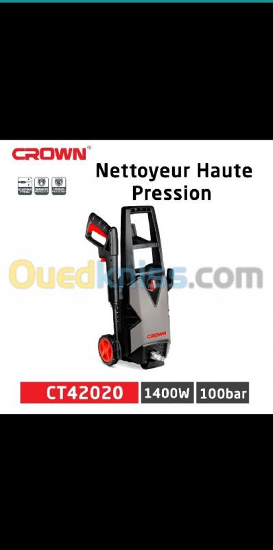 Nettoyeur haute pression 100bar 1400W CROWN