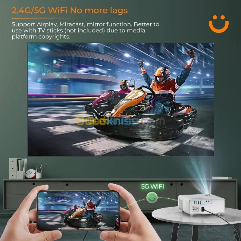 Projecteur Datashow Yaber Y9 Pro Full HD Bleutooth WIFI 400Ansi data show Lumens+Cartable+Écran 7