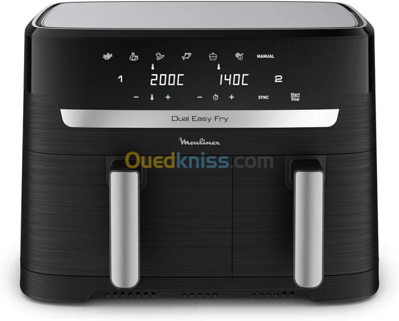 Moulinex Friteuse sans huile, Capacité 8,3   Air Fryer, Application dédiée, Easy Fry Dual  3