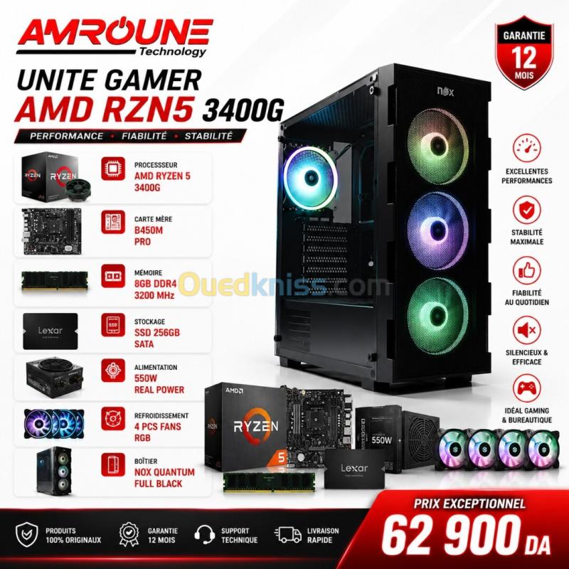 UNITE GAMER AMD RYZEN 5 3400G
