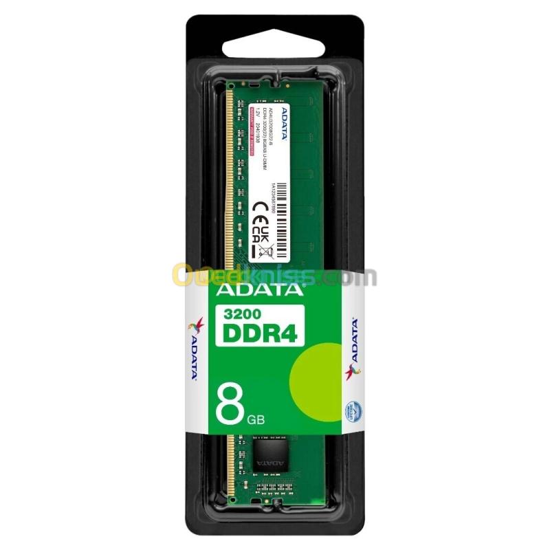 RAM ADATA 8GB DDR4 DESKTOP - UDIMM 3200MHZ - INTEL & AMD - CAS 1.2V - 288-PIN DIMM