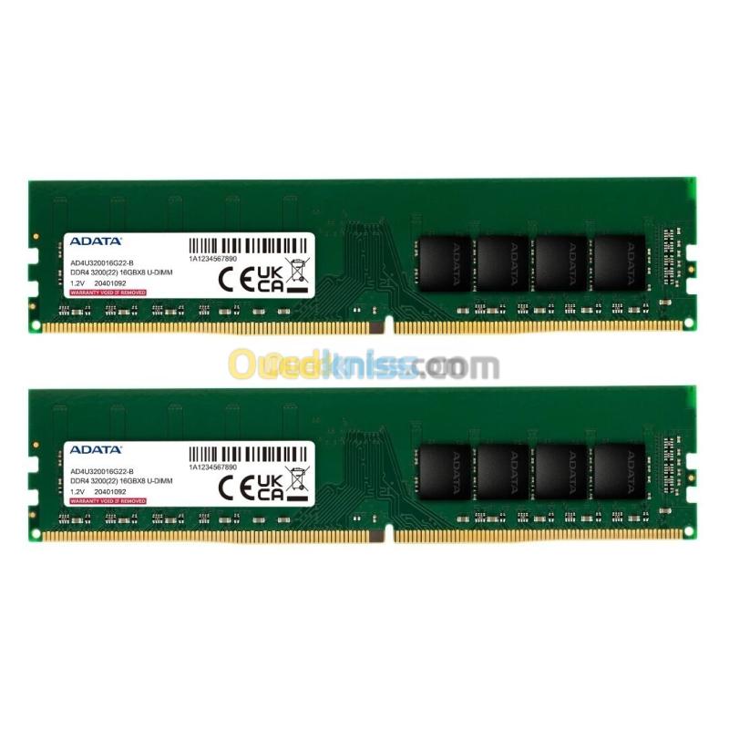 RAM ADATA 8GB DDR4 DESKTOP - UDIMM 3200MHZ - INTEL & AMD - CAS 1.2V - 288-PIN DIMM 3