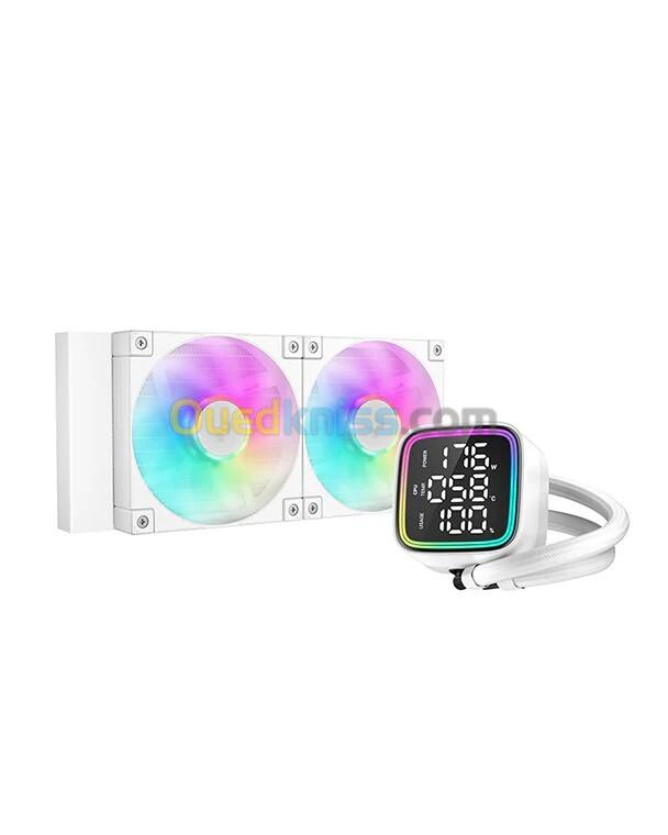 DEEPCOOL LD240 - WATERCOOLING AIO 240MM - 2 X FANS - ARGB - HAUTE PERFORMANCE - INTEL & AMD - WHITE 2