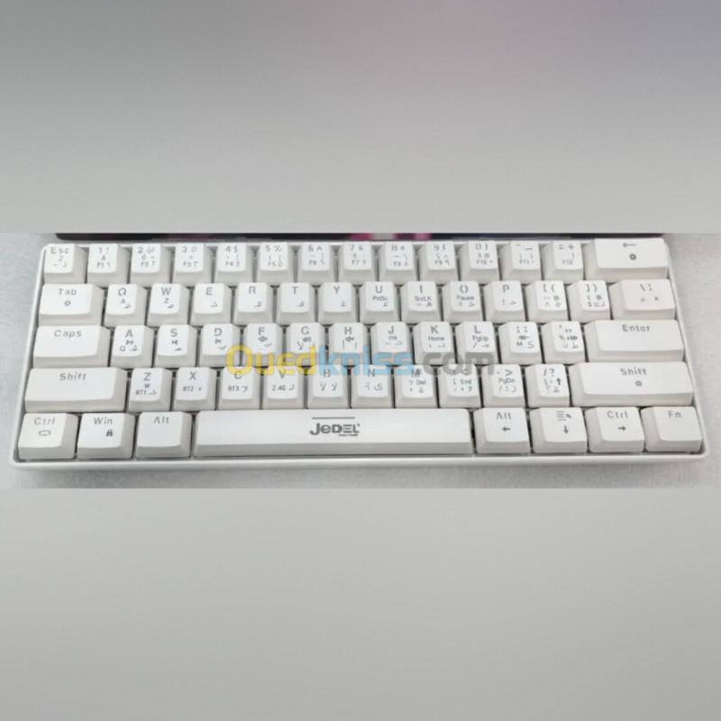 JEDEL KL-61 - CLAVIER GAMING MÉCANIQUE SANS FIL - RED SWITCH - RGB - ANTI-GHOSTING - 60% - QWERTY 3