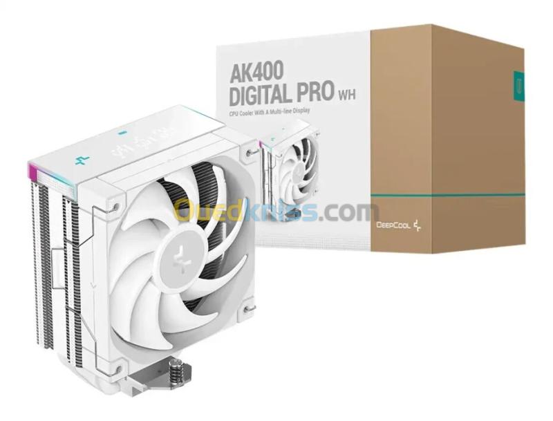 DEEPCOOL AK400 DIGITAL PRO - AIRCOOLING 120 MM - INTEL & AMD - ARGB - ÉCRAN LCD - 2000 RPM - WHITE