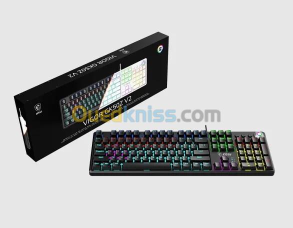 MSI VIGOR GK50Z V2 - CLAVIER GAMING MÉCANIQUE - BLUE SWITCHES - RGB - 100% AZERTY - NOIR - BLACK