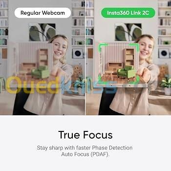 INSTA360 LINK 2C - WEBCAM IA 4K UHD - 1/2" CMOS - HDR - DUAL MICROPHONES IA - USB TYPE-C - PLUG & PLAY - BLACK 8