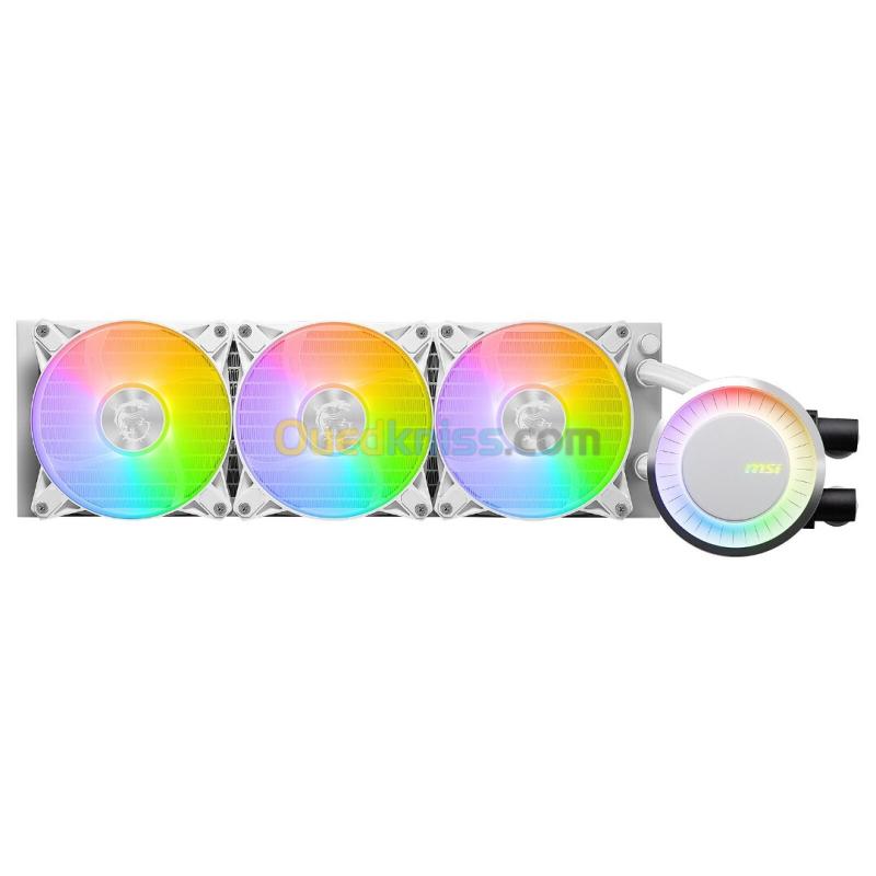MSI MAG CORELIQUID E360 - WATER COOLING 360MM - 3 X FANS ARGB - PERFORMANCE - INTEL & AMD - WHITE 2
