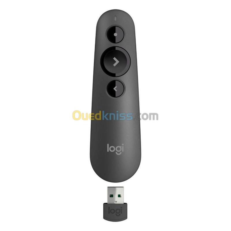 TÉLÉCOMMANDE DE PRÉSENTATION LOGITECH R500 - LASER ROUGE - BLUETOOTH & USB - MULTIPLATEFORME- NOIR 3