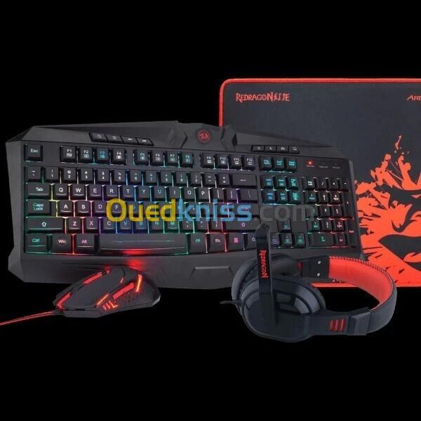 REDRAGON S101-BA-2 - COMBO 4en1 - CLAVIER + SOURIS + CASQUE + TAPAIS - RVB - 7200 DPI - BLACK 2
