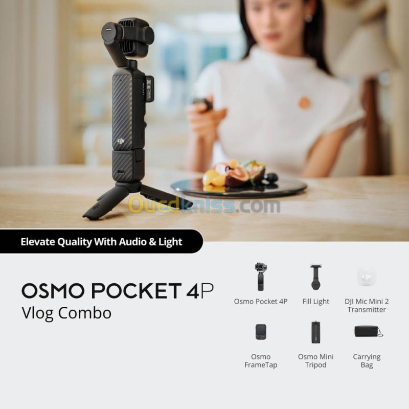 DJI OSMO POCKET 4P VLOG COMBO - CAMÉRA VLOG 4K - DOUBLE CAMÉRA - STABILISATION 3 AXES - ÉCRAN TACTILE - WIFI 6 - BLUETOOTH - NOIR 5