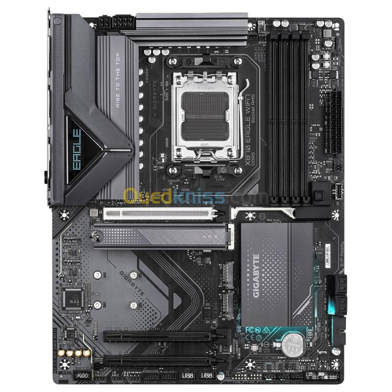 GIGABYTE X870 EAGLE WIFI7 - CARTE MÈRE ATX - SOCKET AM5 - 4 x DDR5 - 1 x PCIe 5.0 X16 - 3 x M.2 NVMe - WIFI 7 - BT 5.4 - LAN 2.5GBE - BLACK 4