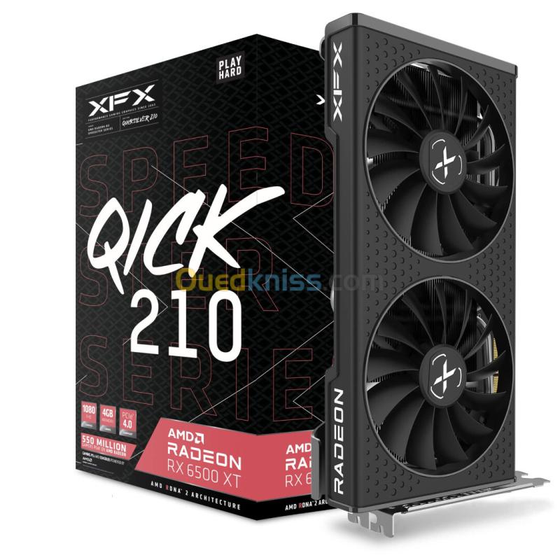 CARTE GRAPHIQUE XFX QICK210 AMD RADEON RX6500 XT 4G GDDR6 3