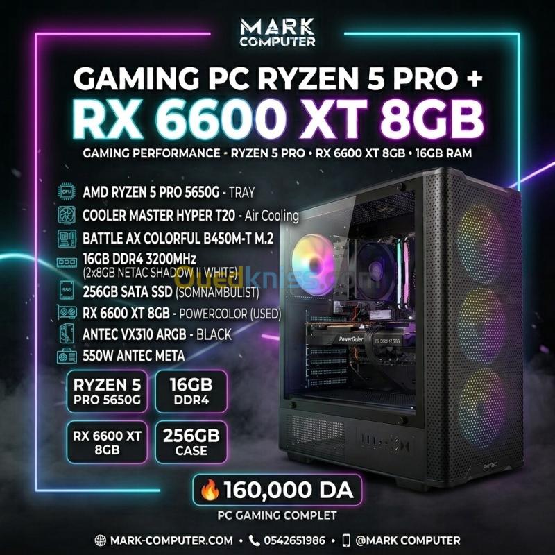 RYZEN 5 PRO 5655 G + RX 6600XT 8GB