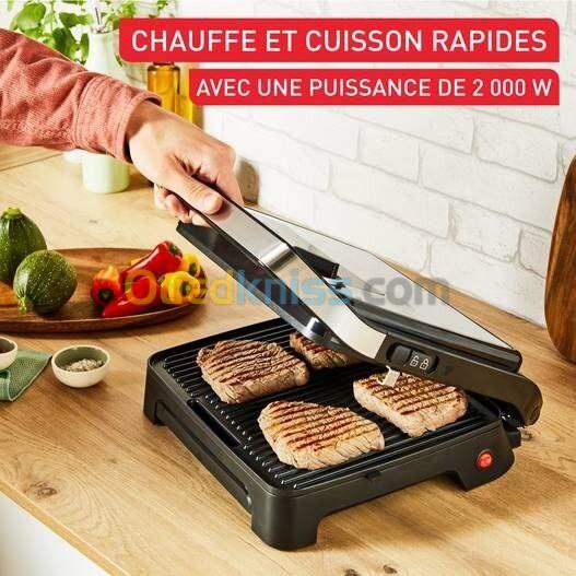 Panineuse et Grill À Viande TEFAL 2000W avec Thermostat Réglable Antiadhésives Inicion Adjust Grill 5
