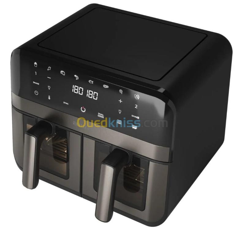 Friteuse Air Fryer Double 9 L 2400 W 2 Paniers 8 Programmes Aiwa Futago AFR-9000 3