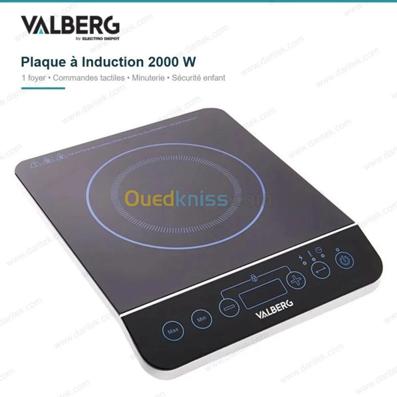 Plaque à Induction Posable 2000 W 1 Foyer VALBERG VAL-IND1F
