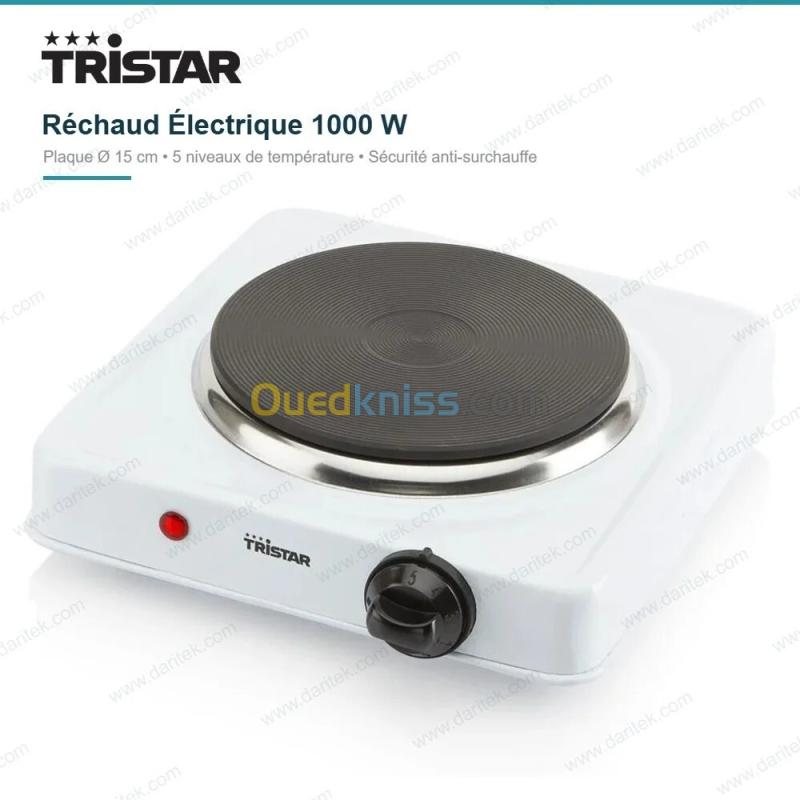 Réchaud Électrique 1000 W Plaque 15 cm TRISTAR KP-6185