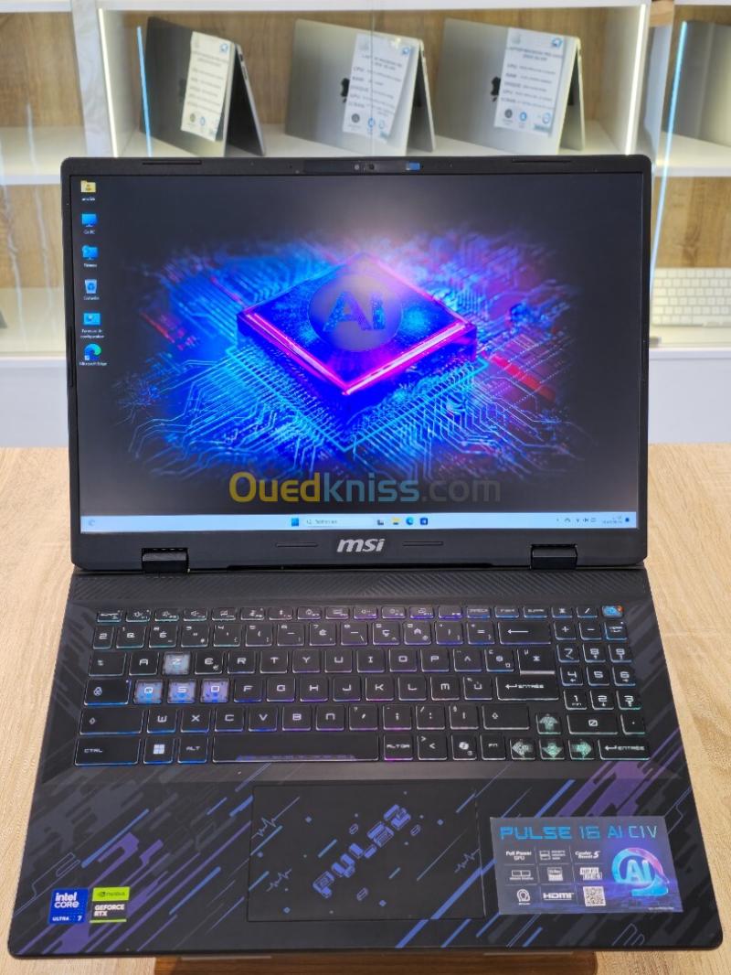 (VENDU) MSI PULSE 16AI ULTRA-7 155H 16G 512G NVME RTX4070 8G 16' 240HZ WIN11