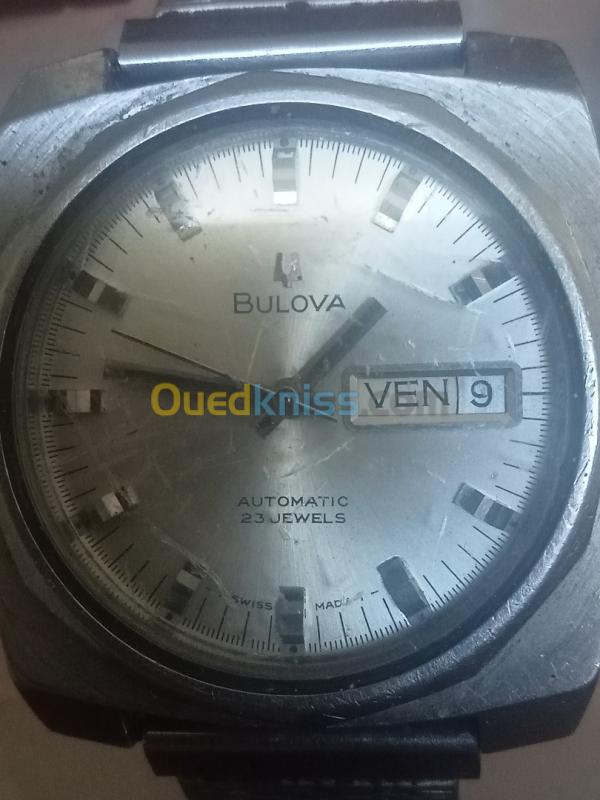 montre homme automatique bulova swiss made en acier inoxydable