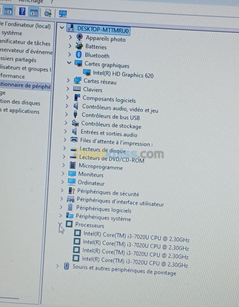 Dell Vostro 3581 I3 7020U RAM 8GB 15.6 POUCE 11