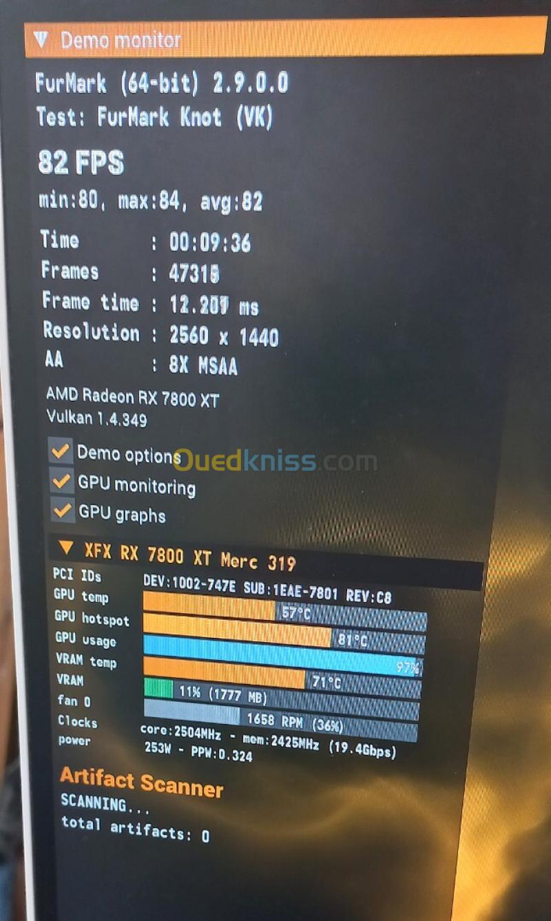 RX 7800 XT  Speedster MERC 319 BLACK Edition 6