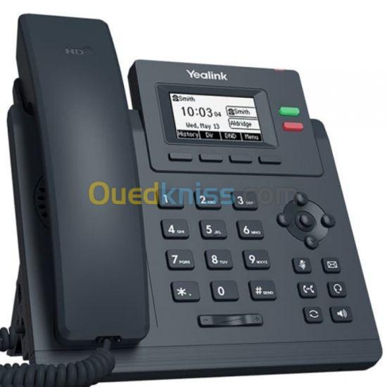  YEALINK T31G Téléphone IP 2 comptes SIP, écran 2.3", PoE, 2 ports Ethernet Gigabit