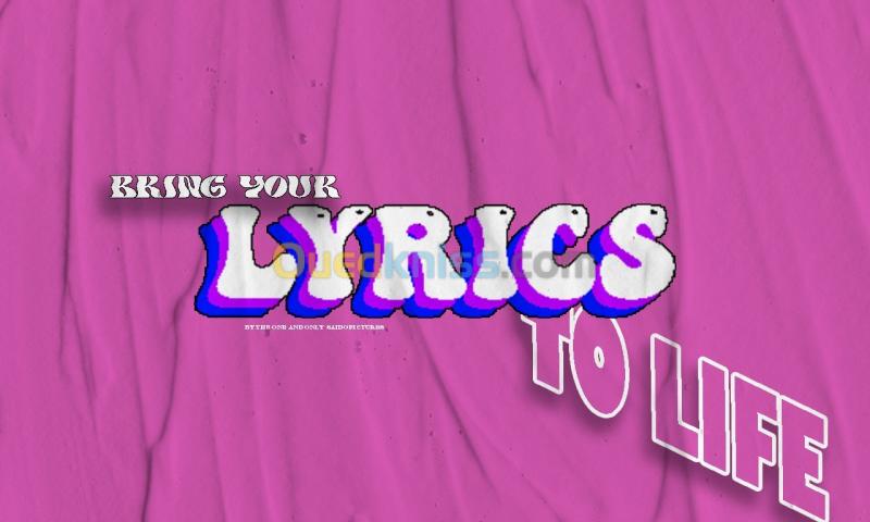  Création de vidéo lyrics , donner une vie a vos lyrics avec une vidéo qui montre vos paroles 
