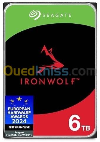 DISQUE DUR SEAGATE IronWolf 6To SATA 6Gb/s 3.5" 5400 RPM Neuf