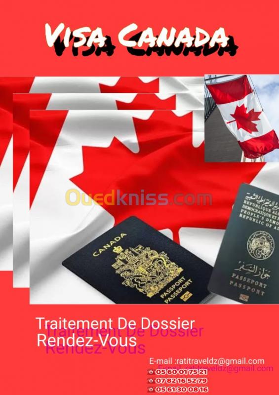  Traitement dossier visa CANADA