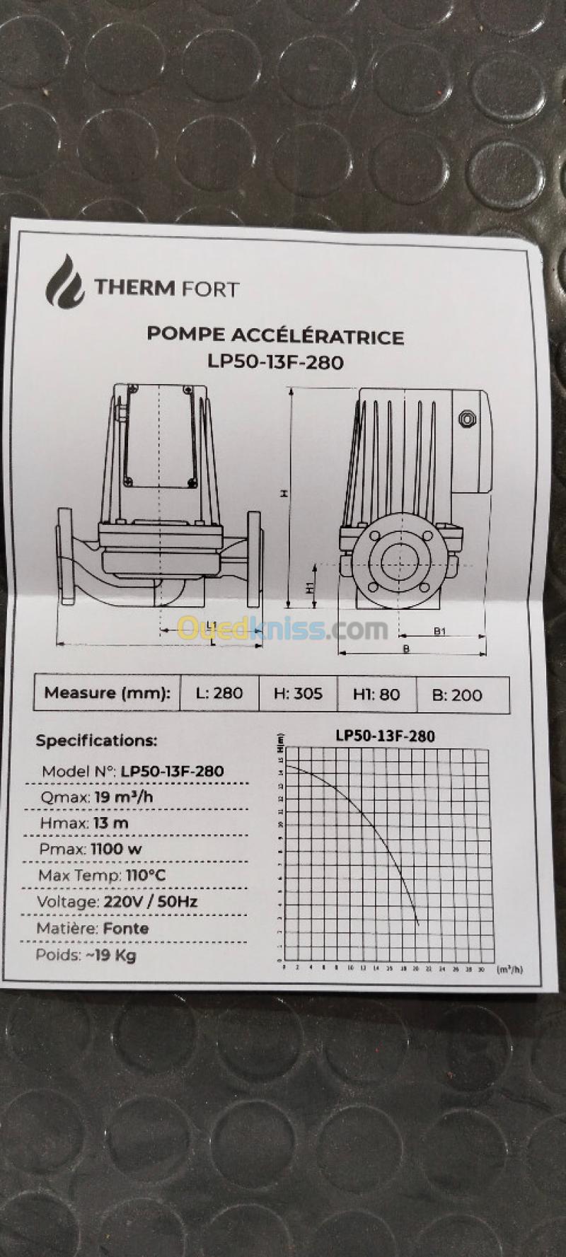 Pompe Accélérateur THERM FORT 50 À Bride 13M/280 3