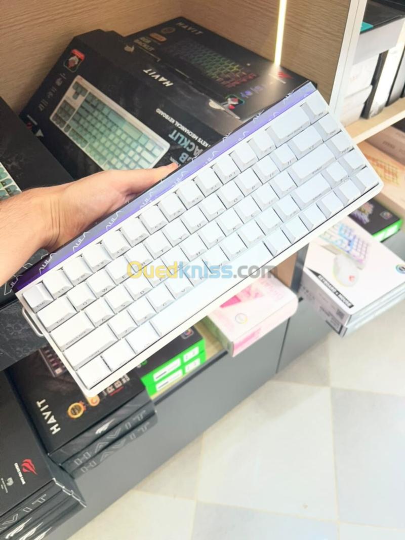 CLAVIER AULA HERO 68HE WHITE (METEOR MAGNETIC SWITCH)