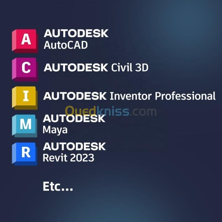 Abonnement Suite Autodesk , Autocad / Revit/ Civil 3D ...