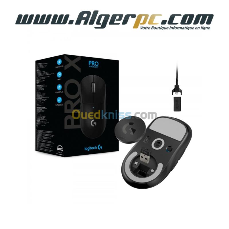 Souris sans fil Logitech G PRO X SUPERLIGHT avec capteur HERO 25K