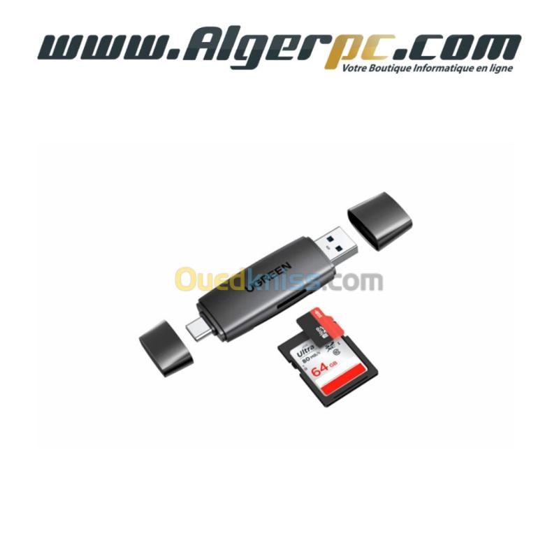 Adaptateur Lecteur de cartes SD UGREEN 2 en 1 3.0