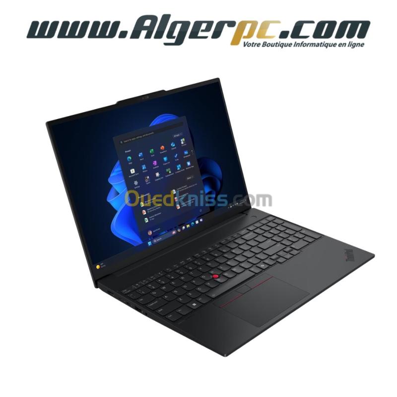 Lenovo Thinkpad E16 Gen 3 Intel Core Ultra 5 225U/16Go DDR5/512 SSD/Ecran IPS 16 pouces WUXGA/Intel graphics/Lecteur dempreintes digitales/Clavier rétroéclairé AZERTY/Windows 11 Pro