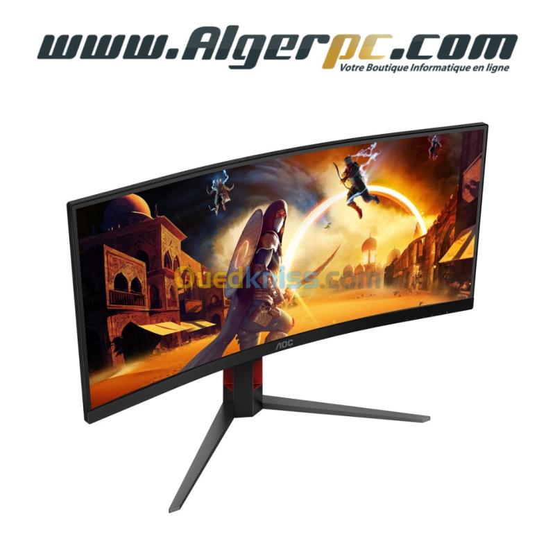 Ecran AOC CU34G4 34 pouces incurvé 2K/21:9/IPS/180Hz/HDR10/1Ms/HDMI/DP