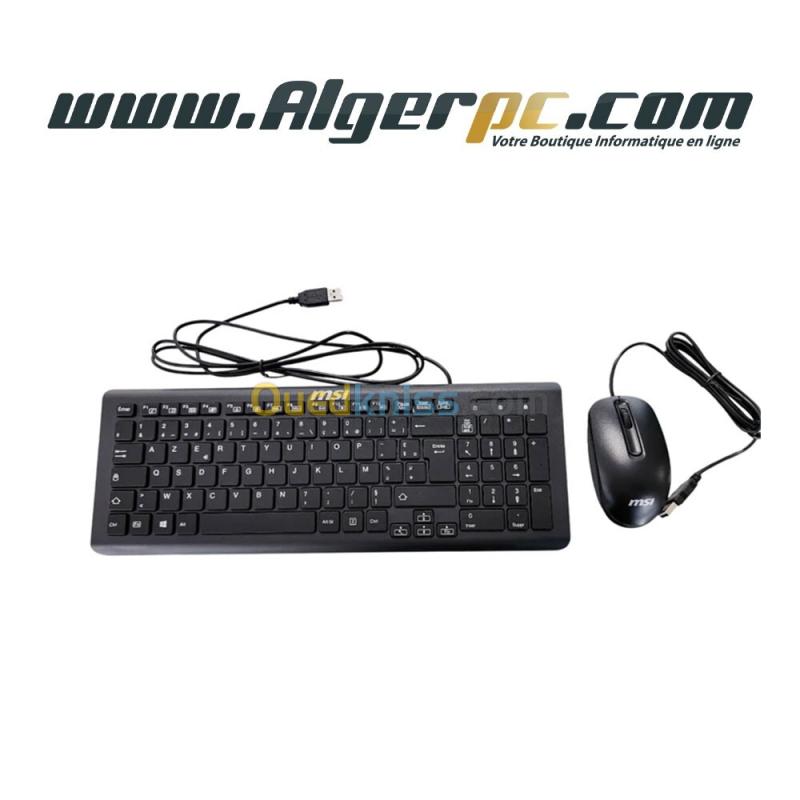Combo MSI Clavier + Souris filaire Noir