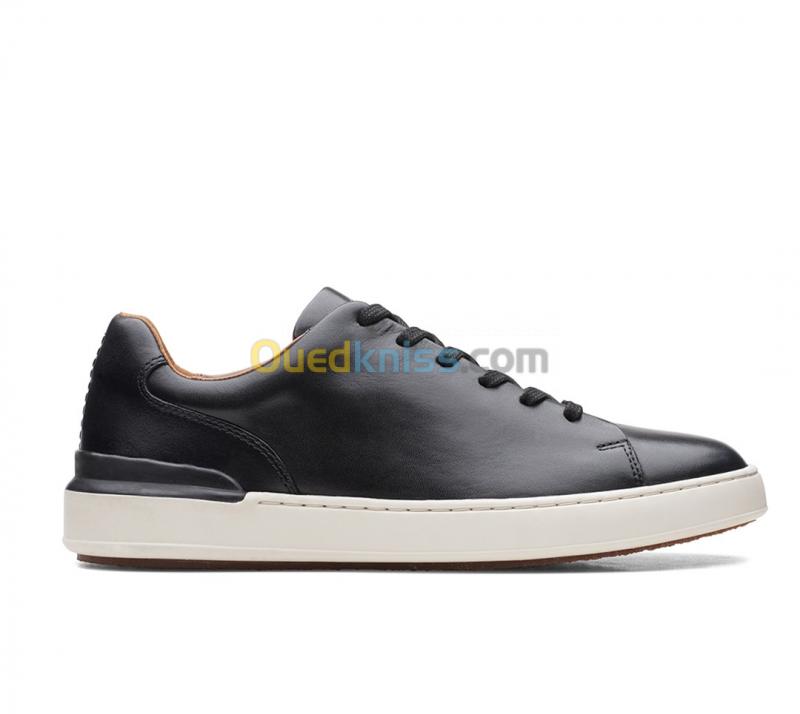  CLARKS CourtLite Lace Black Leather