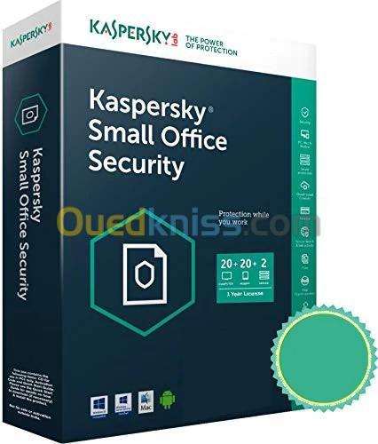  Kaspersky Small Office Security 2 serveurs + 20 postes + 20 appareils mobiles