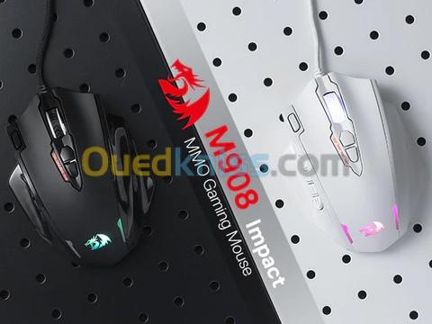  Souris Redragon M908 Impact RGB with Side Buttons Optical Wired 