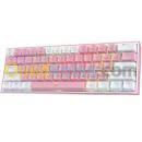  Clavier Redragon Fizz rainbow,Wired Mech Gaming Keyboard White/Pink 