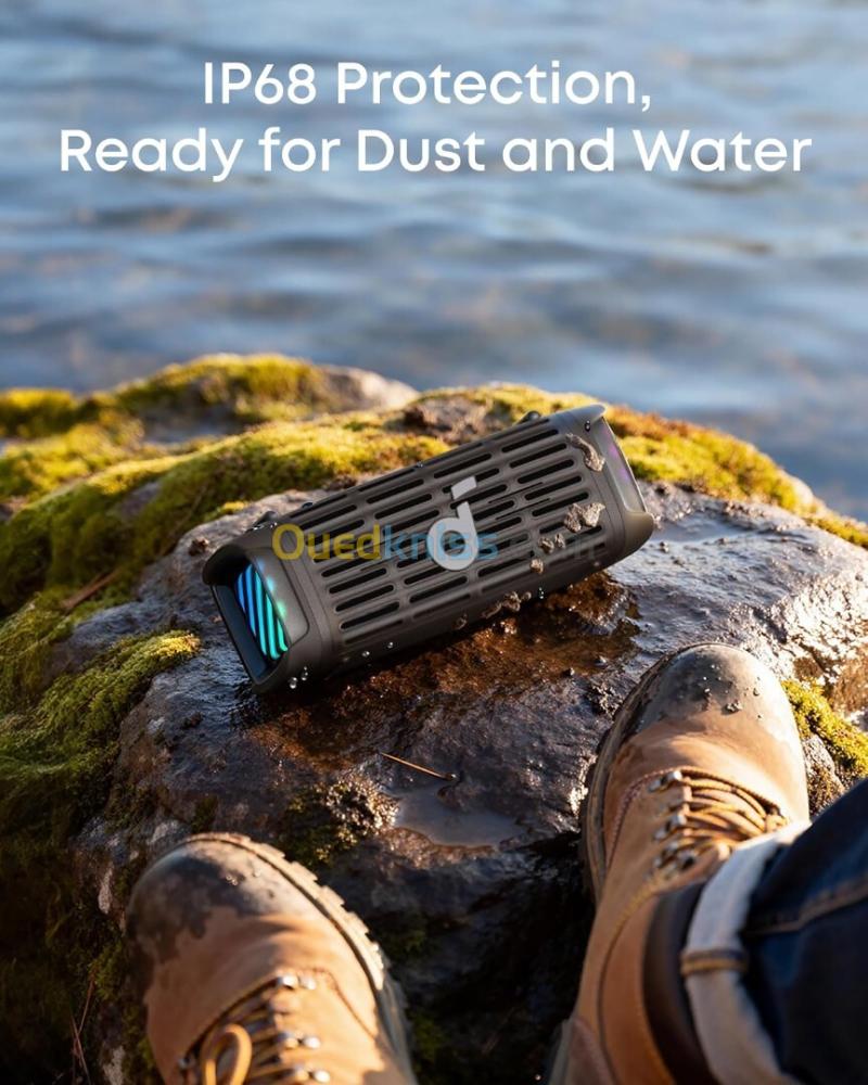 Baffle Soundcore Anker Boom 3i, Enceinte Bluetooth extérieure résistante IP68, flottante, résistante à l'eau salée, BassUp 2.0, enceinte portable 50 W, Bluetooth 5.3, 16 h, TWS, kayak, camping 4